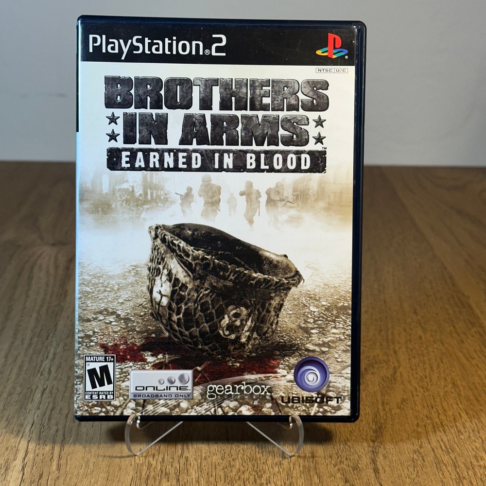 Ubisoft Brothers In Arms Earned In Blood PS2 Case and Manual Only WWII Gearbox